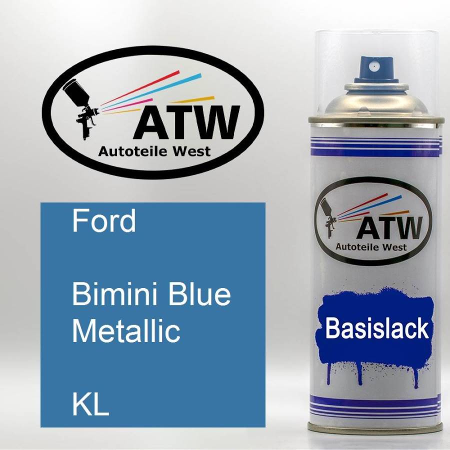 Ford, Bimini Blue Metallic, KL: 400ml Sprühdose, von ATW Autoteile West.